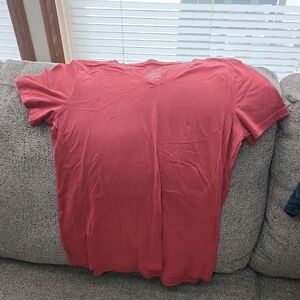 Women's Red V-Neck Top